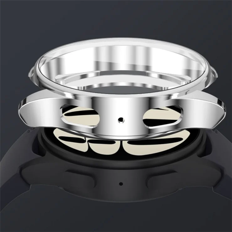 For Samsung Galaxy Watch7 44mm Case Full Guard Soft TPU Watch Protector Built-In Screen Cover - Black
