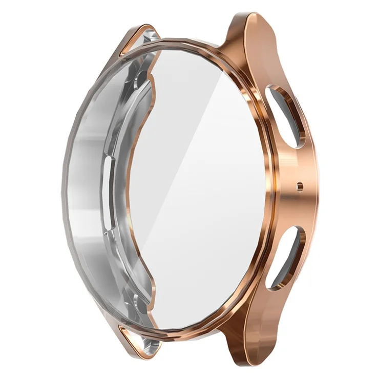 ENKAY HAT PRINCE For Samsung Galaxy Watch7 44mm Shockproof Cover TPU Watch Case Built-In Screen Film - Rose Gold