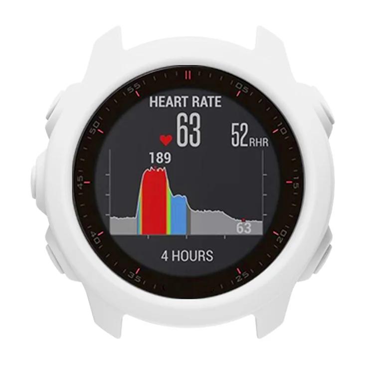 For Garmin Forerunner 245 Music / Forerunner 245 Watch Case Soft Silicone Protective Cover - White