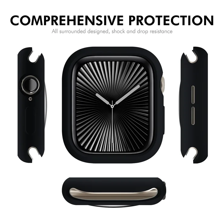 For Apple Watch Series 10 42mm ENKAY HAT PRINCE 2 in 1 Candy Color TPU Watch Case with Full Coverage PMMA Soft Film - Orange