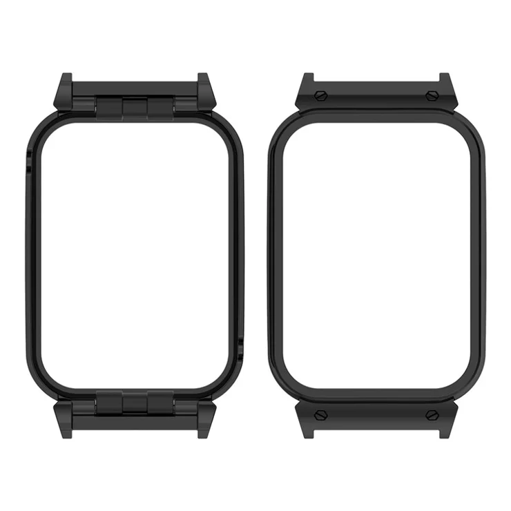 For Xiaomi Smart Band 9 Pro Smart Watch Metal Frame Watch Case Protective Cover - Black