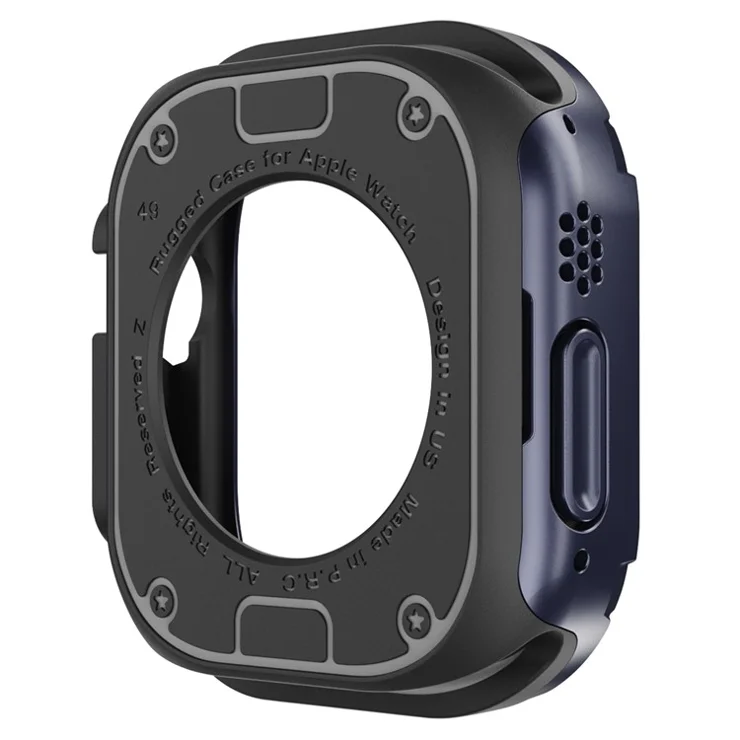 Watch Case Set for Apple Watch Ultra 2 / Ultra 49mm Hard PC+TPU Watch Frame Cover Combo - Blue