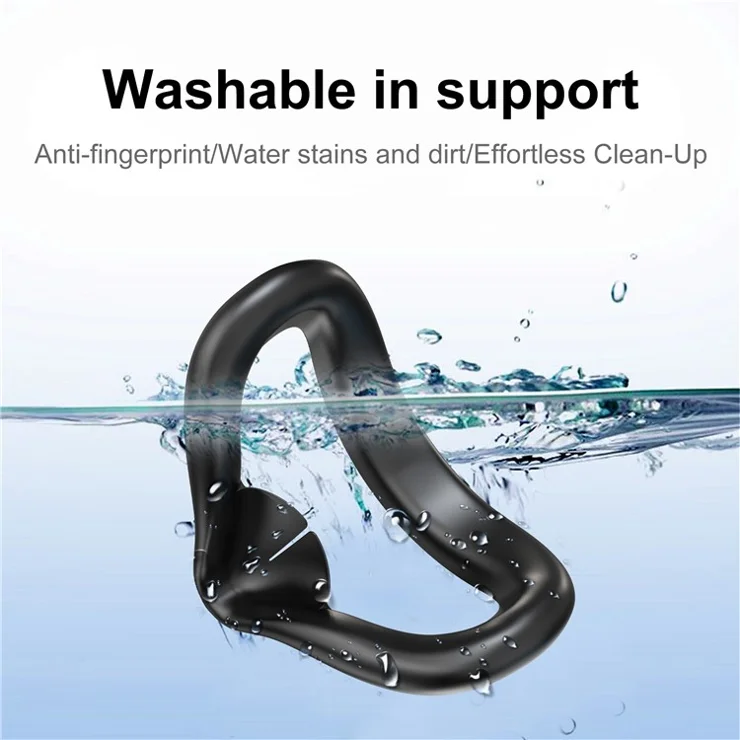 STARTRC GAMES For Meta Quest 3S Face Mask Silicone Cover and Lens Protection Cover - Black