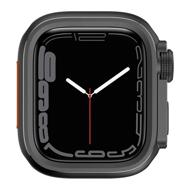 Protective Case for Apple Watch Series 9 45mm / 8 45mm / 7 45mm Alloy Watch Frame - Black