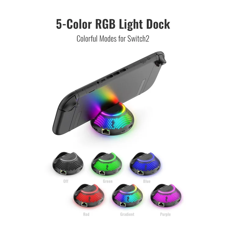 Led Stand Nintendo Switch Dock Led Light In Charge Dock Stand With