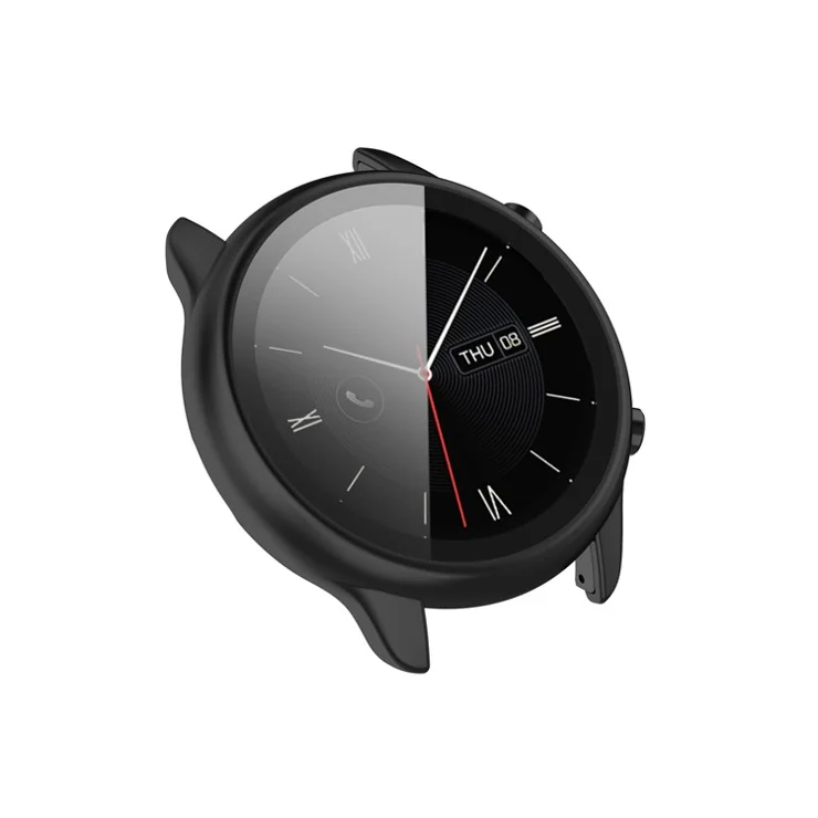 PC Frame + Tempered Glass Watch Protector Cover for Amazfit GTR 2 eSIM - Black