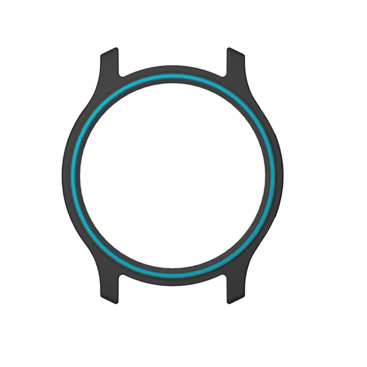 Dual Color Anti-scratch PC Smart Watch Frame Case Cover Protector for Xiaomi Haylou RS3 LS04 - Black/Blue