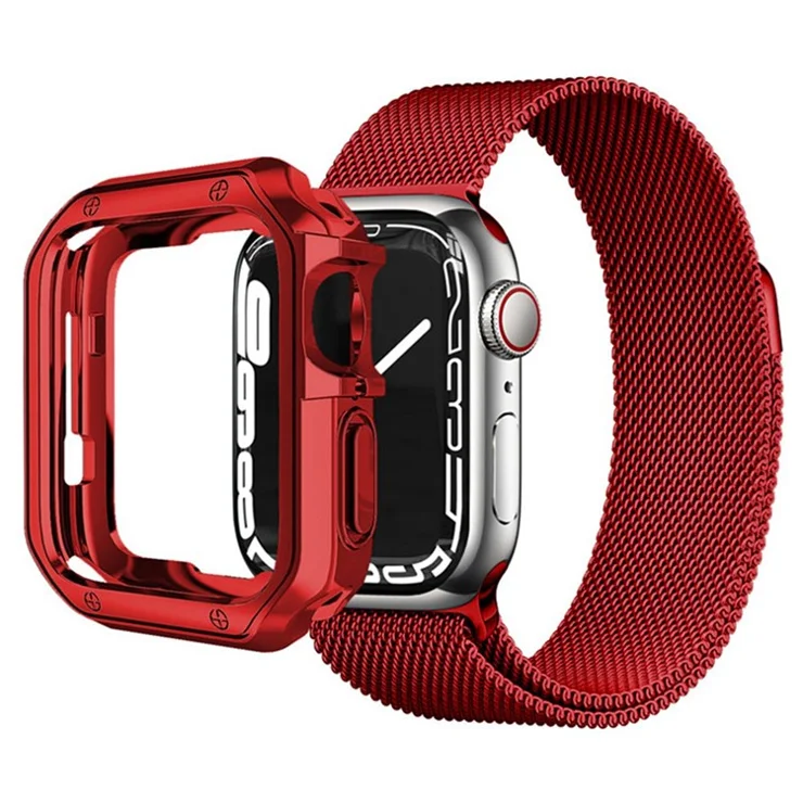 For Apple Watch Series 1 / 2 / 3 42mm Quick Release Watch Case Sports Watch TPU Case Protector - Red