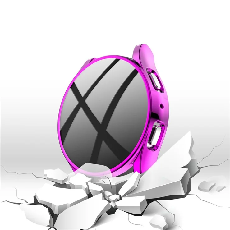 For Samsung Galaxy Watch5 40mm All-around Flexible TPU Case Electroplated Protective Cover - Purple