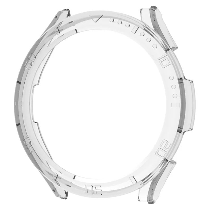 For Samsung Galaxy Watch 5 40mm Anti-scratch Half Cover PC Smart Watch Frame Case Protector with Scale - Transparent
