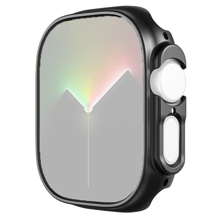 For Apple Watch Ultra 2 49mm / Ultra 49mm Matte Hard PC Case Half Protective Cover Bumper Frame - Balck