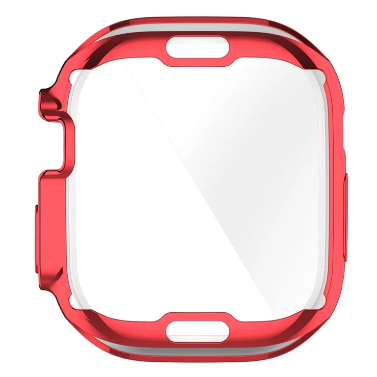 For Apple Watch Ultra 2 49mm / Ultra 49mm Electroplating Soft TPU Cover All-inclusive Protective Watch Case - Red