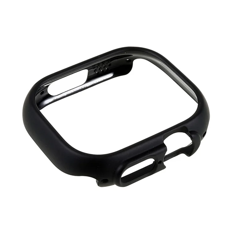 For Apple Watch Ultra 2 49mm / Ultra 49mm Watch Case Quick Release Hollow PC Cover Shockproof Smart Watch Protective Case - Black
