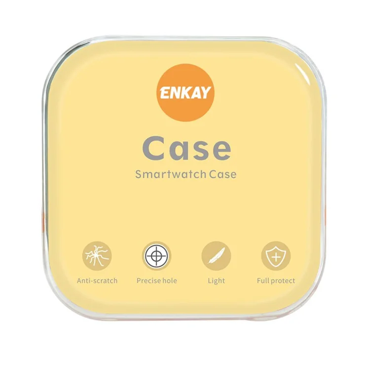 ENKAY HAT PRINCE For Apple Watch Ultra 2 49mm / Ultra 49mm Waterproof Case Tempered Glass Screen Protector Hard PC Full Protection Watch Cover - White