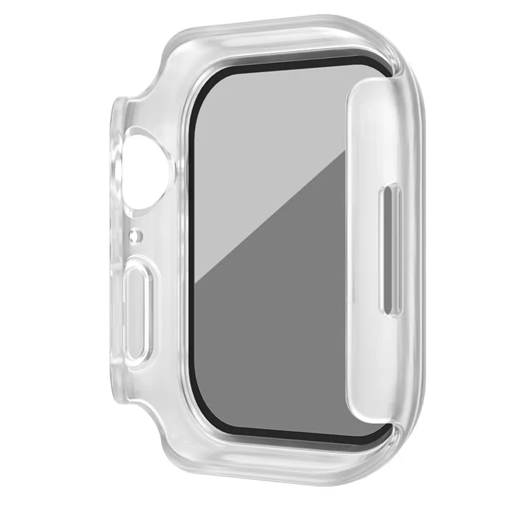 For Apple Watch Series 6 / 5 / 4 / SE / SE (2022) 40mm Matte PC Watch Case with Anti-spy Tempered Glass Film - Transparent