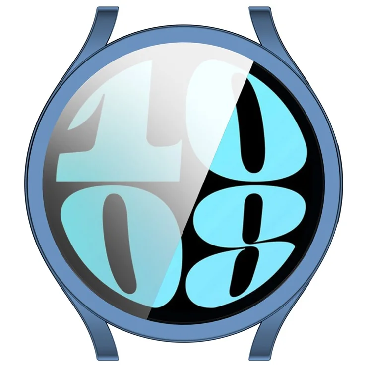 For Samsung Galaxy Watch6 44mm Full Coverage Electroplating Watch Protector TPU Watch Case - Blue