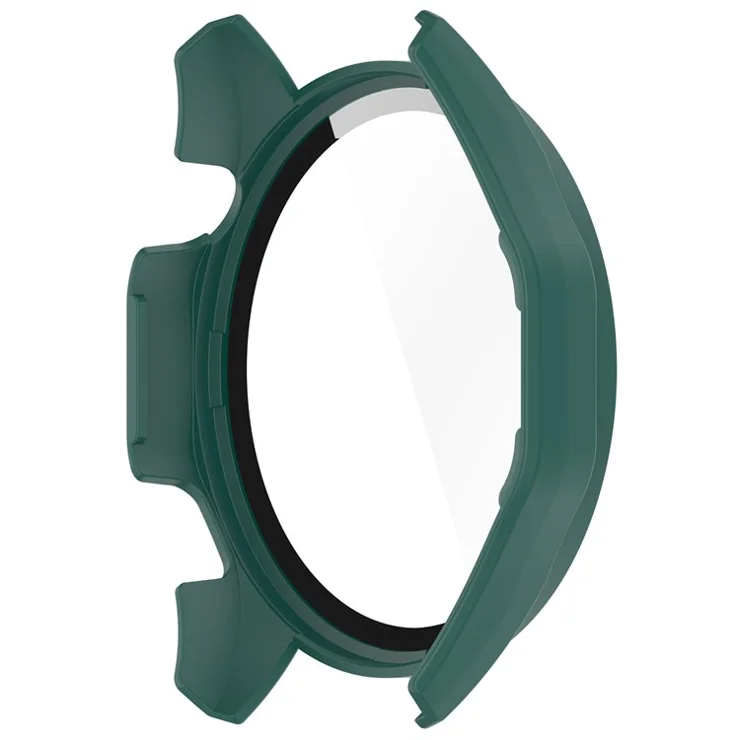For Huawei Watch GT 4 46mm Watch Case Tempered Glass Screen Protector PC Frame Cover with Dial Plate - Green