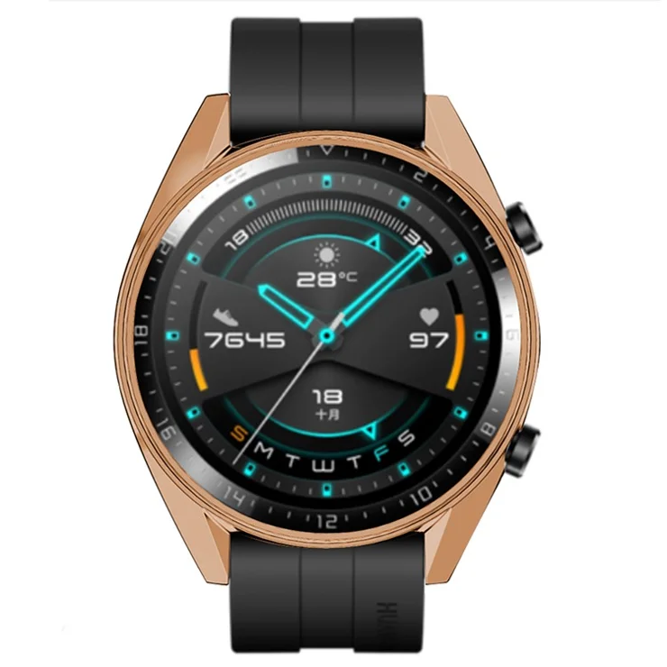 Huawei Watch GT / Watch GT 2 46mm / Watch GT 2 42mm Watch Case TPU Electroplating Frame Protector - Rose Gold
