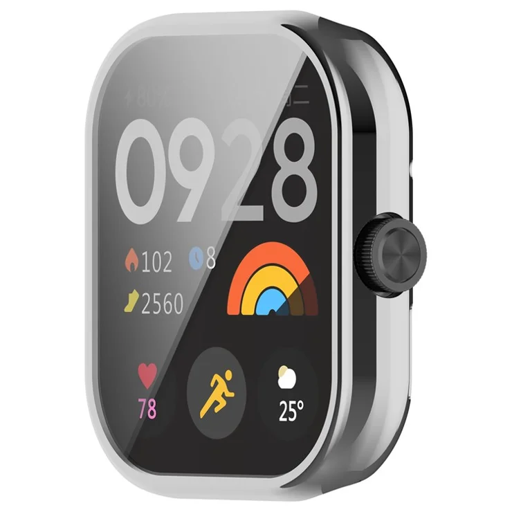 For Xiaomi Redmi Watch 4 TPU Watch Protective Case Electroplating Anti-drop Frame - Silver