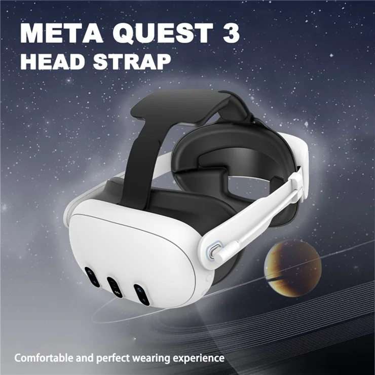 CT3 For Meta Quest 3 VR Glasses Replacement Head Strap with Built-in 6000mAh Battery