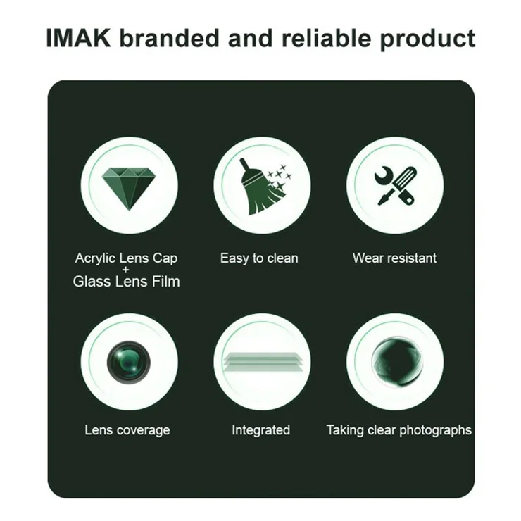 IMAK For Oppo A3 Pro (India) 5G Tempered Glass Lens Film+Acrylic Cap (Black Version)