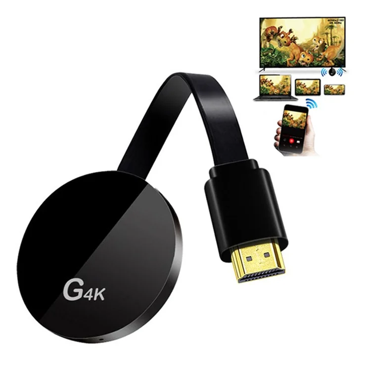 G4K 2.4G WiFi Mirascreen TV Stick Dongle 4K Display Receiver for Airplay DLNA WiFi Display Receiver
