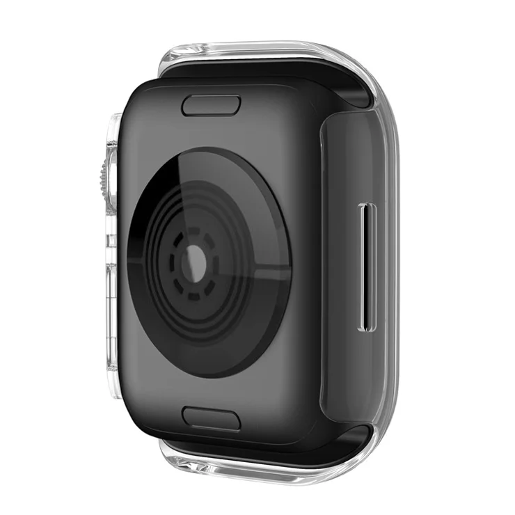 Hard PC Protective Watch Case Edge Frame Cover for Apple Watch Series 9 / 8 / 7 45mm - Transparent