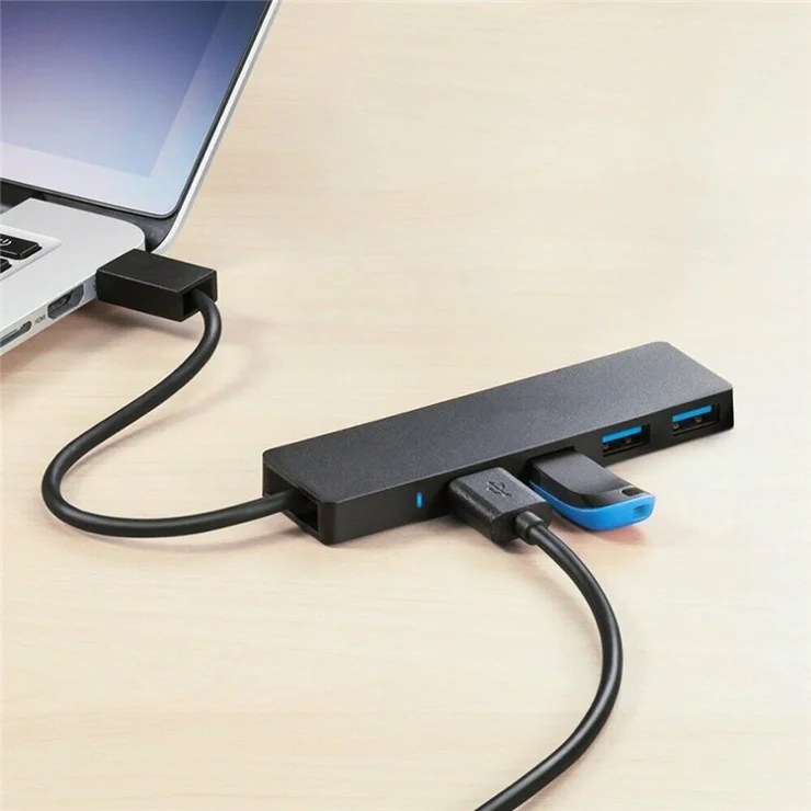 Ultra Slim 4 in 1 USB 3.0 Hub High Speed Data Transmission USB Expander Splitter for Android Phone and Laptop