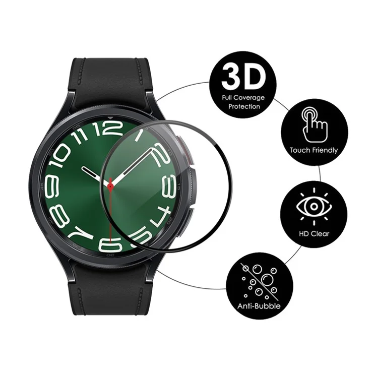 ENKAY HAT PRINCE 2Pcs / Set for Samsung Galaxy Watch6 Classic 47mm / Watch Ultra 47mm Watch Screen Film 3D Curved PC Edge+PMMA Full Screen Protector