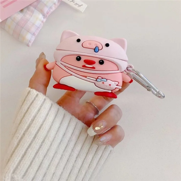 For AirPods Pro 2 / AirPods Pro Earphone Cover Cartoon Shape Silicone Case Sleeve with Buckle