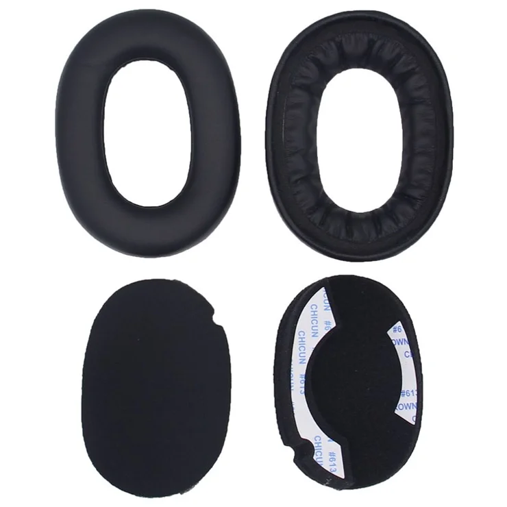 JZF-400 For Jabra Elite 85h Headphone Earpads Protein Leather+Sponge Replacement Earmuffs - Black
