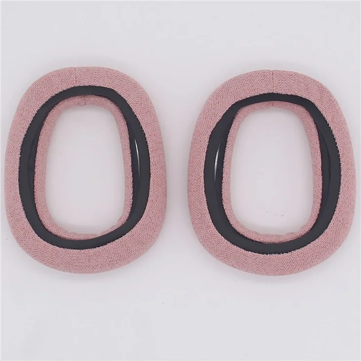 JZF-476 For Logitech Zone Vibe 100 Cotton Linen Headphone Earpads Replacement Earmuffs - Pink