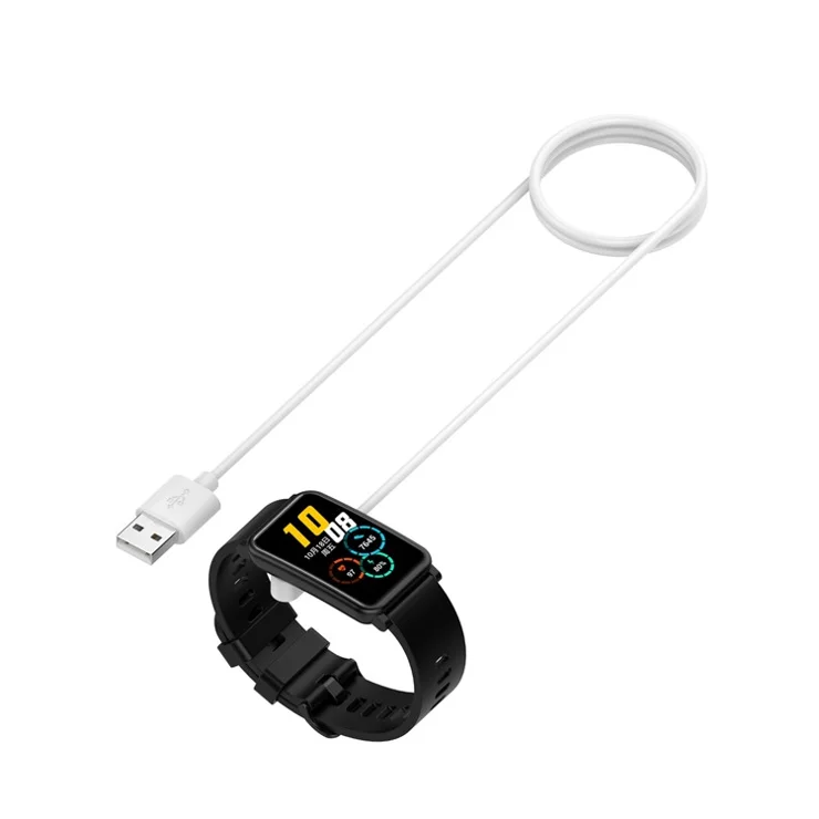 100cm Magnetic Charging Cable Smart Watch USB Charger Dock for Honor Band 8 / Band 6 / Band 7 / Watch Fit (with Overcharge Protection Chip) - White