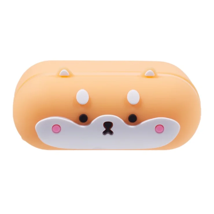 For Apple AirPods Pro Silicone Case Shiba Inu Design Bluetooth-compatible Earphone Cover with Carabiner