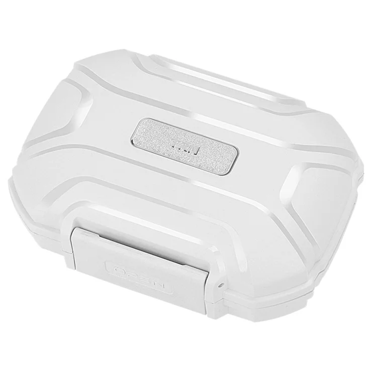 TRN MAG+ Earphones Storage Box Waterproof Sealed Carrying Case with Lanyard - Pearl White