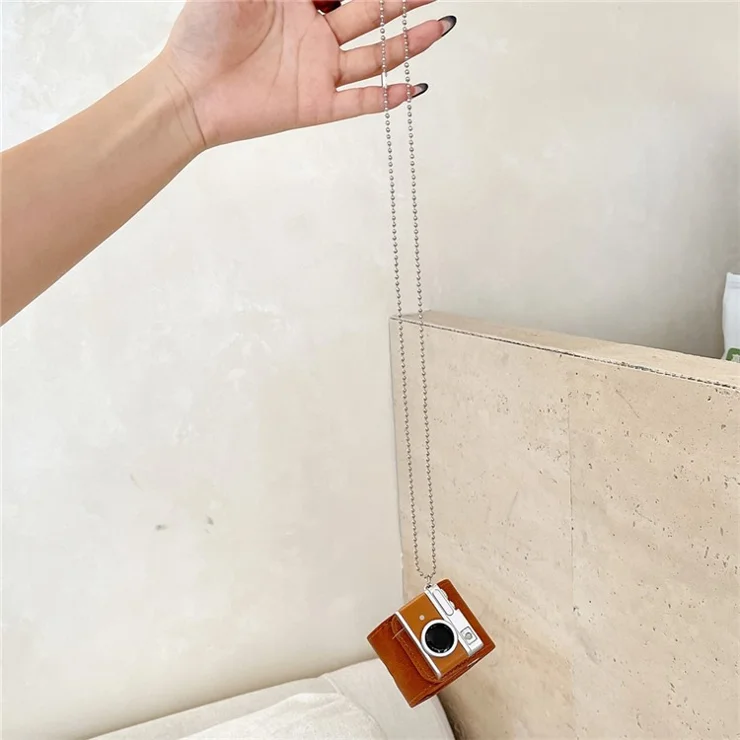 For Apple AirPods with Charging Case (2016) / (2019) / AirPods with Wireless Charging Case (2019) Protective Cover Bluetooth-compatible Earbuds Soft TPU Case - Brown