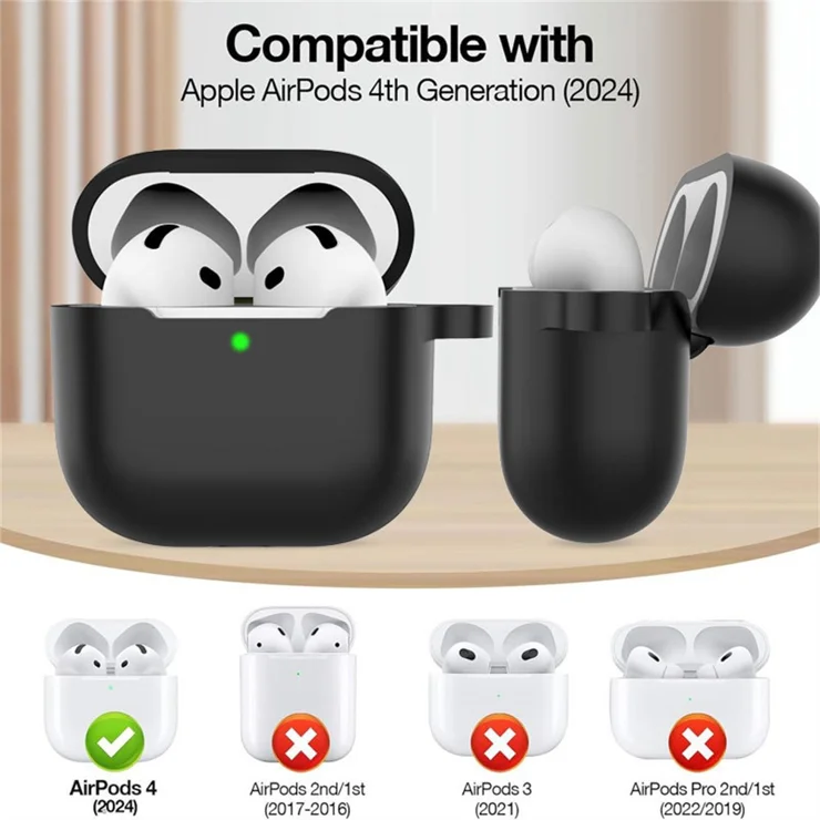 For AirPods Earphone Silicone Case Set with Anti-Lost Keychain