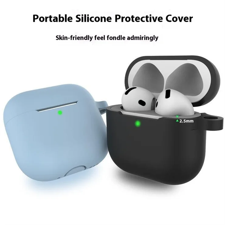 For AirPods Earphone Silicone Case Set with Anti-Lost Keychain