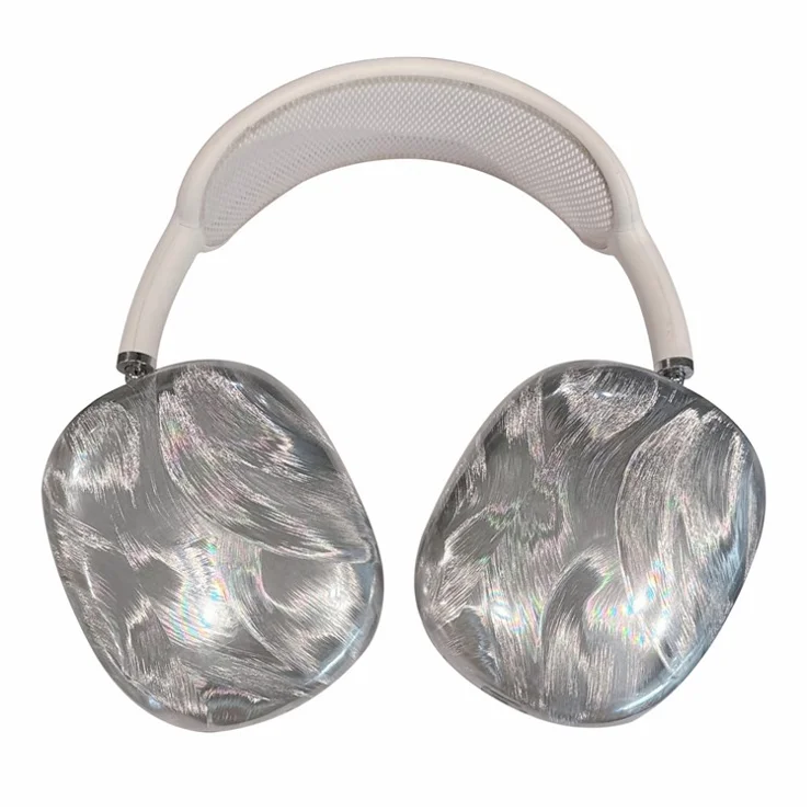 1 Pair For AirPods Max with USB-C / Airpods Max Headphone Earpad Case Electroplated TPU Cover