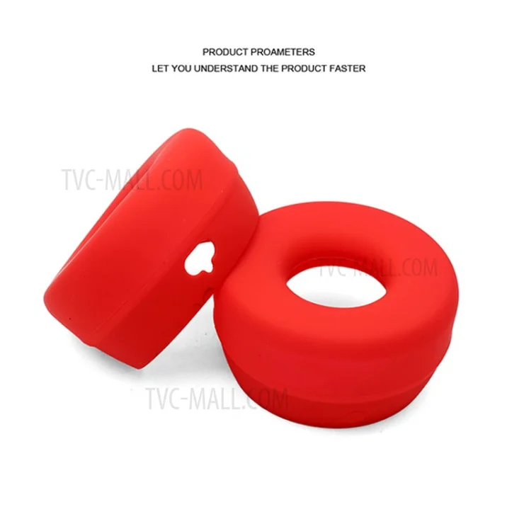 1 Pair Silicone Cushion Protective Cover Ear Pads for Beats Solo Pro Bluetooth-compatible Headphone - Luminous Green