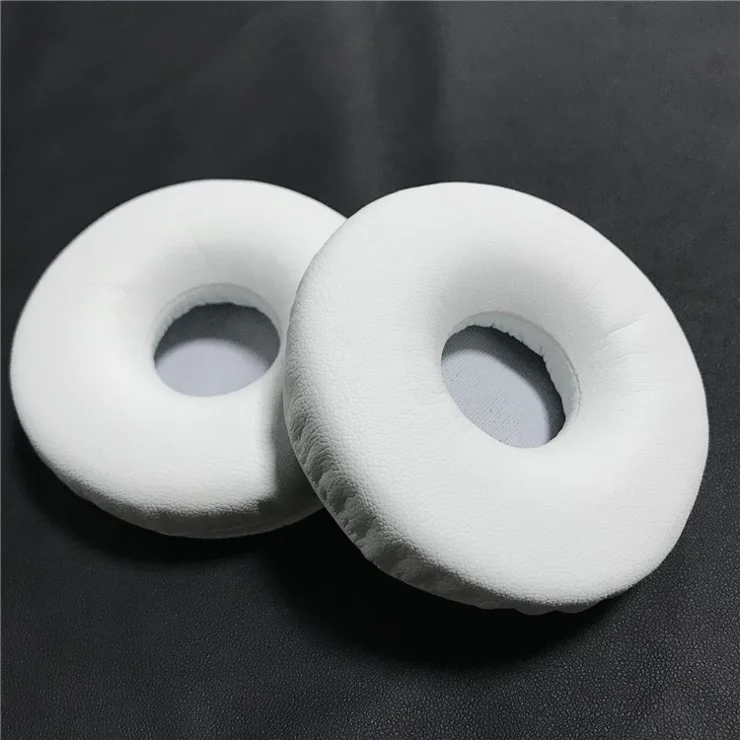 1 Pair JZF-184 Protein Leather Ear Cushion Headphones Ear Pads Replacement for Sony MDR-XB650BT / MDR-XB650 - White