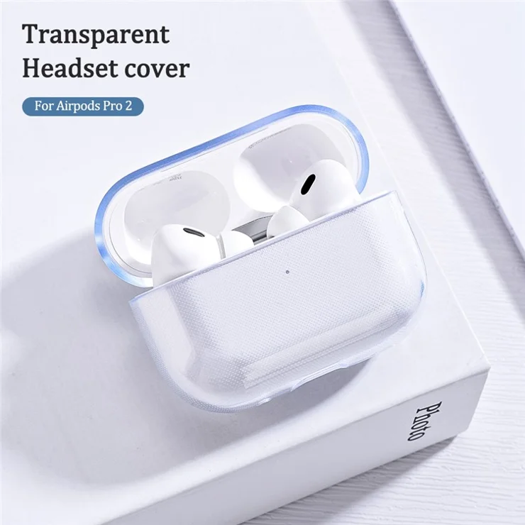 For AirPods Pro (Gen 2) (USB-C) / Pro 2 Transparent Soft TPU Protective Case TWS Bluetooth-compatible Earphone Anti-drop Cover