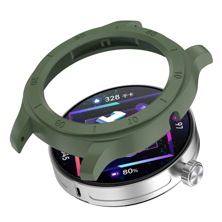 For Huawei Watch GT Cyber Anti-drop Hard PC+ABS Watch Case Hollow Watch Protective Cover for 22mm Lug Strap - Midnight Green