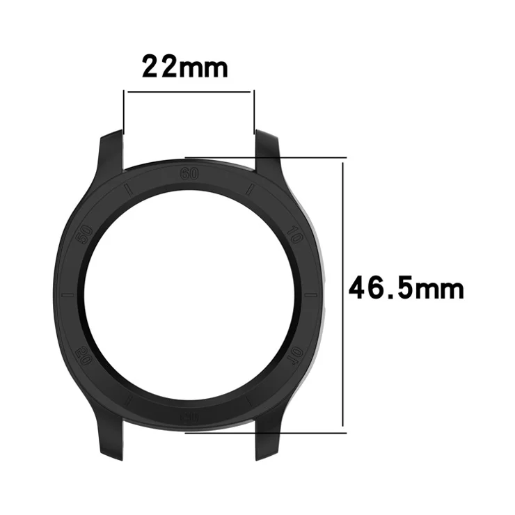 For Huawei Watch GT Cyber Anti-drop Hard PC+ABS Watch Case Hollow Watch Protective Cover for 22mm Lug Strap - Transparent