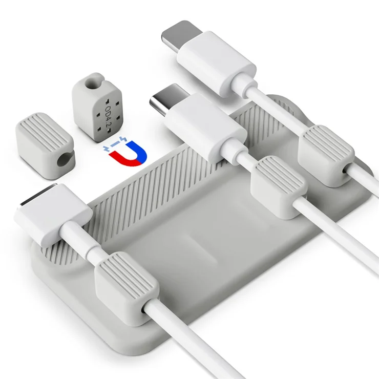 7 Pezzi Fermacavo con Chiodo 20mm Clip per Cavi Fissacavi A Muro