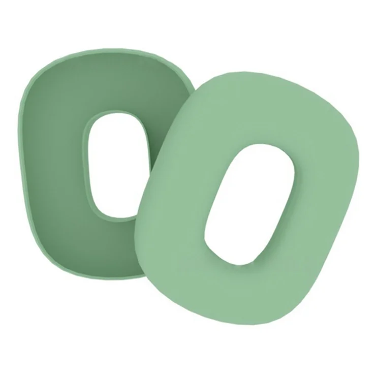 1 Pair for AirPods Max with USB-C / Max Headphone Silicone Ear Cap Cover Earpad Protective Shell - Matcha Green