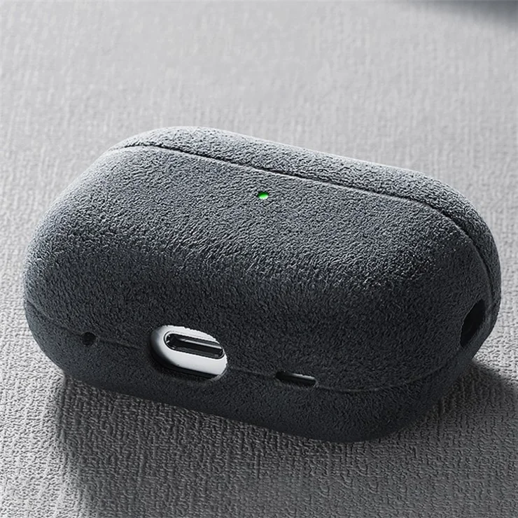 Shockproof Case for Apple AirPods Pro Suede Leather Case Bluetooth-compatible Headset Cover - Green