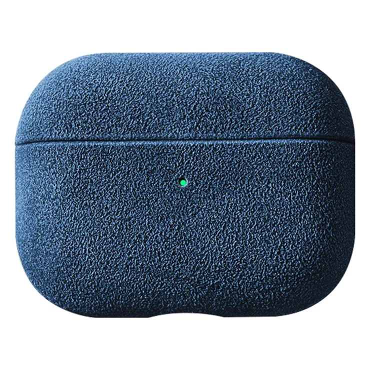 Shockproof Case for Apple AirPods Pro Suede Leather Case Bluetooth-compatible Headset Cover - Navy Blue