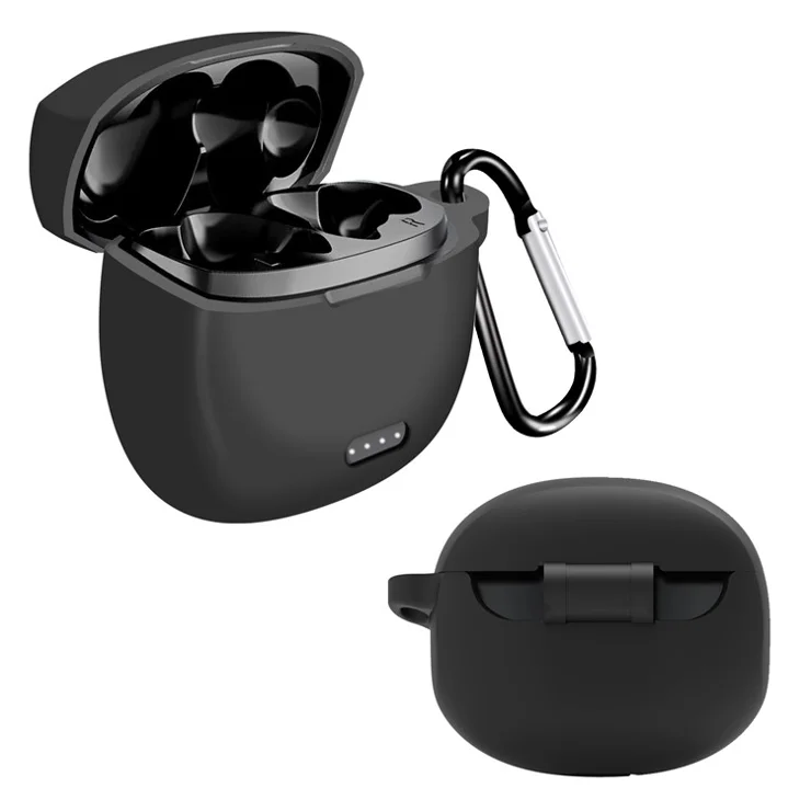 For Boat Airdopes 170 Silicone Case Bluetooth-compatible Headset Charging Case Cover - Black