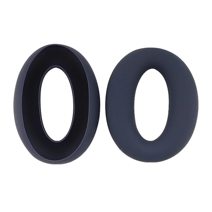 For Sony WH-XB910N Headphone Head Beam + Earpad Covers Set Silicone Protective Sleeve - Dark Blue